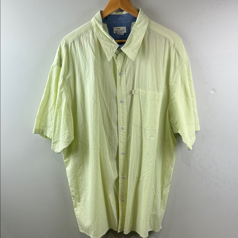 Bob Timberlake  Yellow/green Short-Sleeve Button-Up Shirt